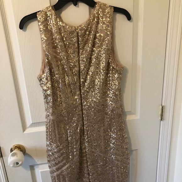 Xscape party dress gold sequin size 12 - Picture 3 of 5
